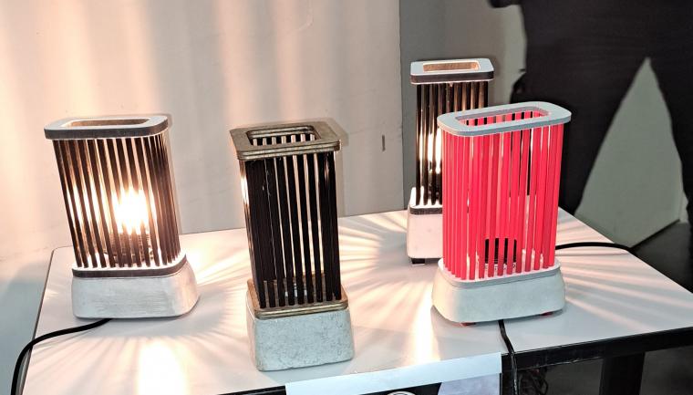 Lampes fabriquées à partir de matériaux recyclés 